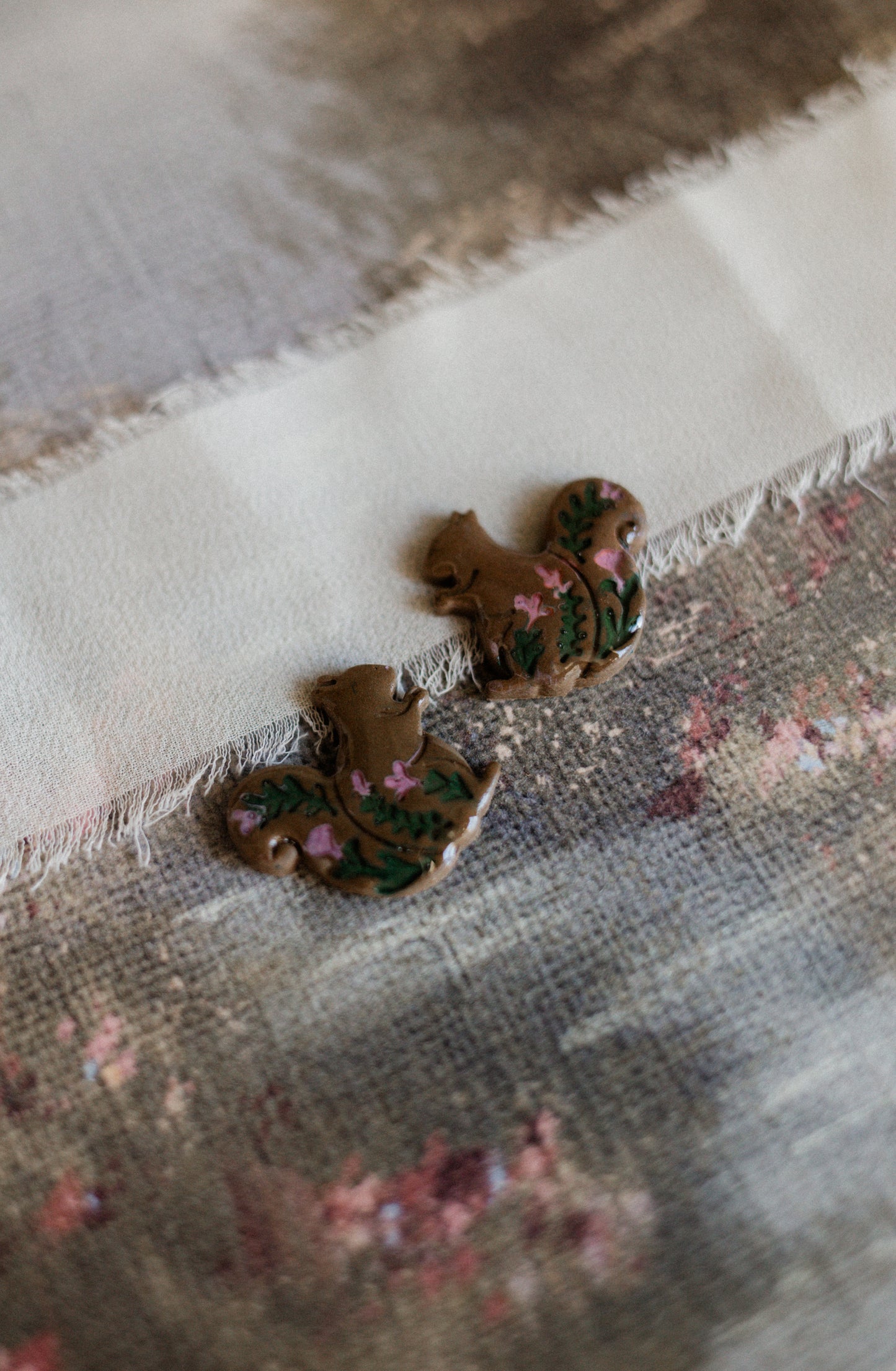 Heirloom Squirrel Studs