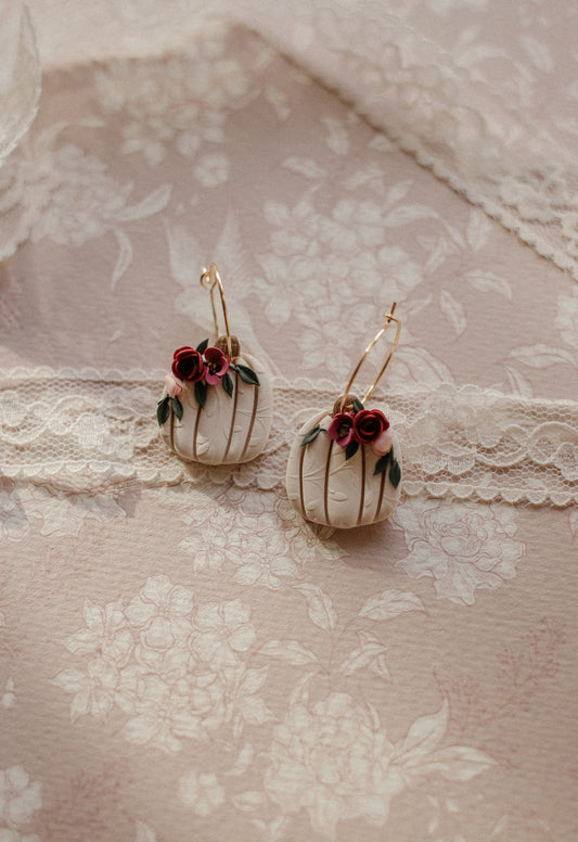 Rose Garden White Pumpkin Hoops