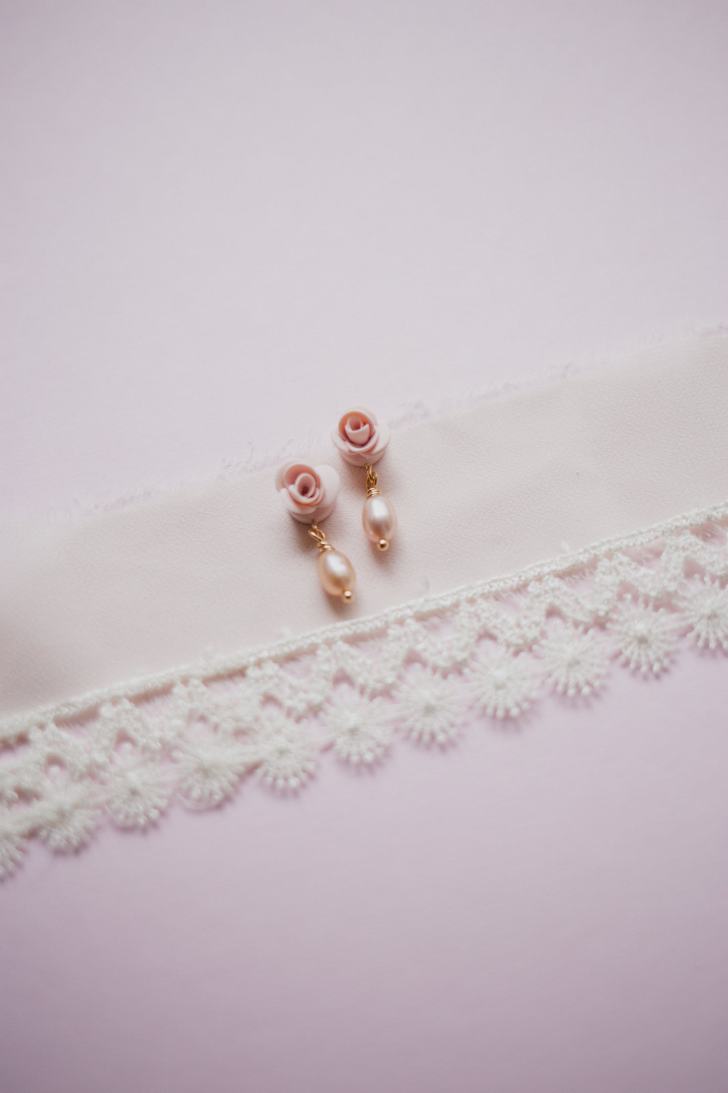 Pearl Rose Mother/Daughter Earrings