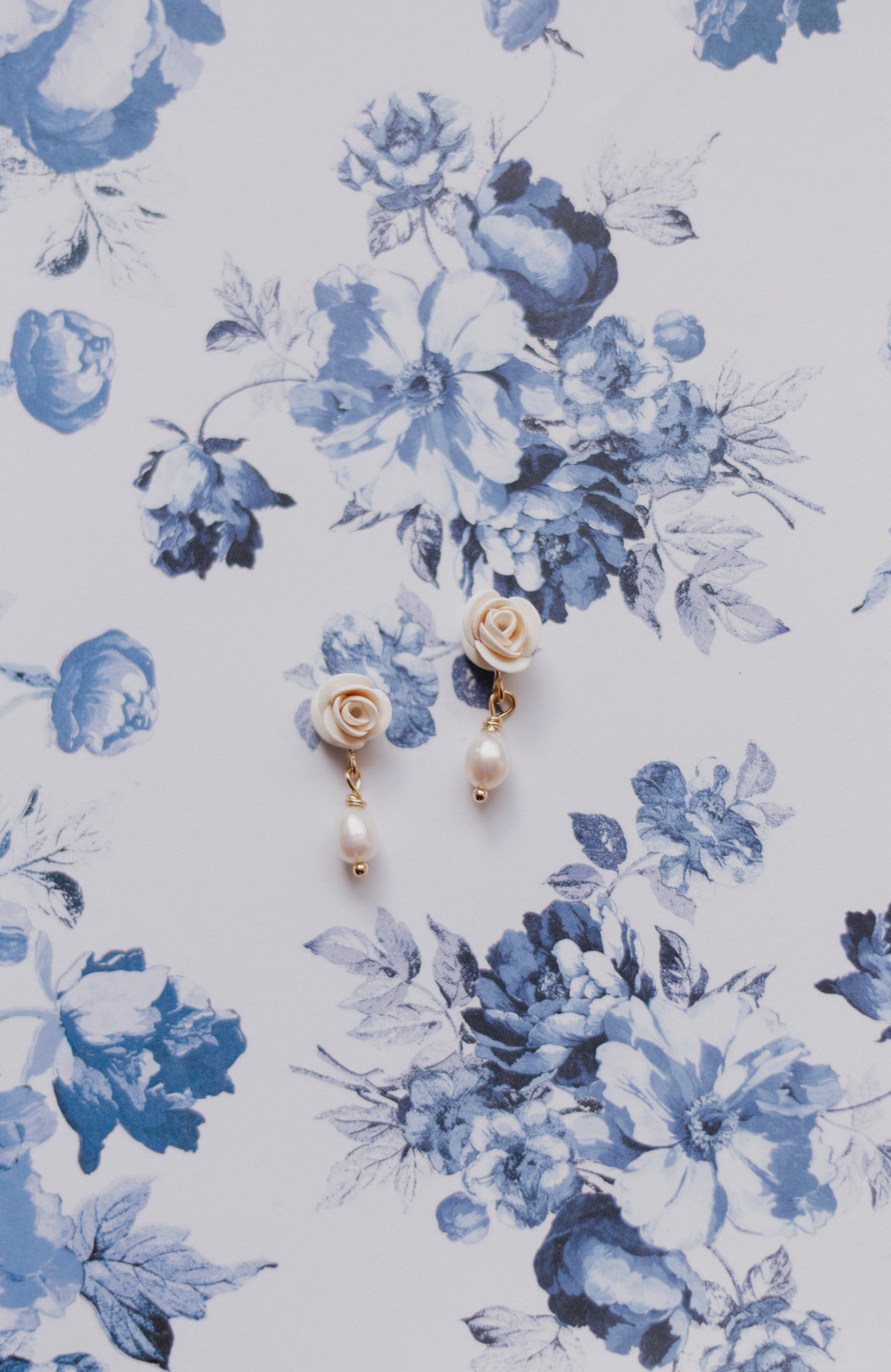 Pearl Rose Mother/Daughter Earrings