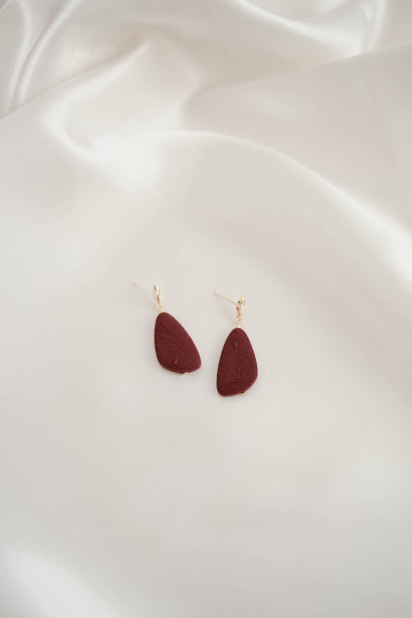 Noelle Earrings in Deep Red