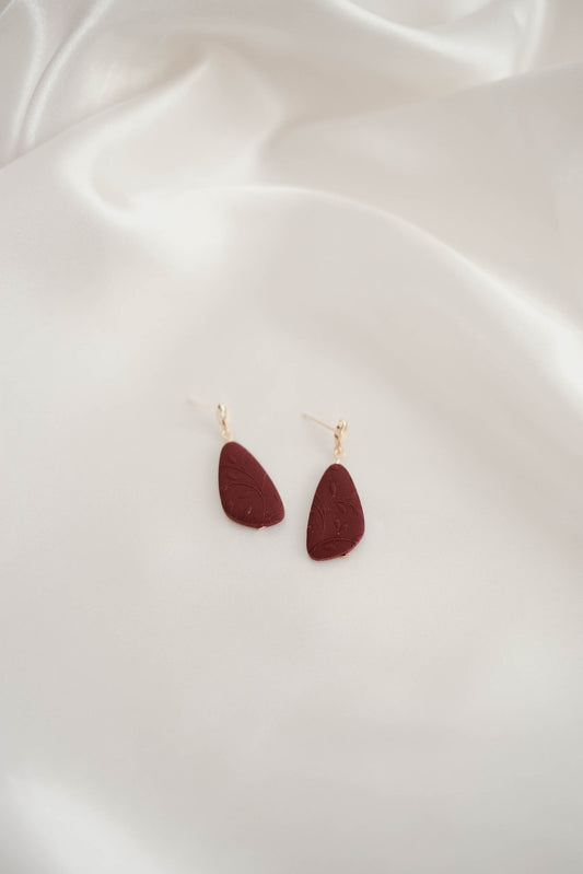 Noelle Earrings in Deep Red