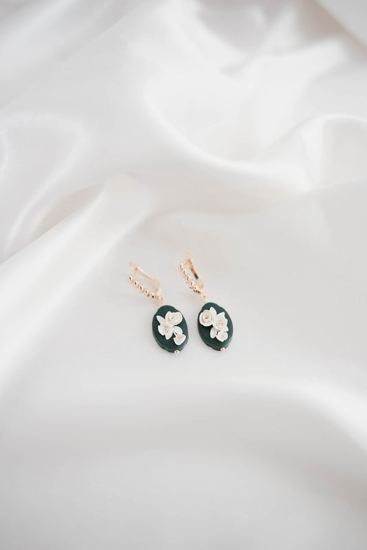 Margret Ivory Floral Earrings