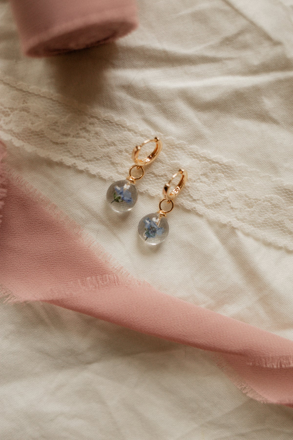 The Georgiana Heirloom Forget-me-not earrings