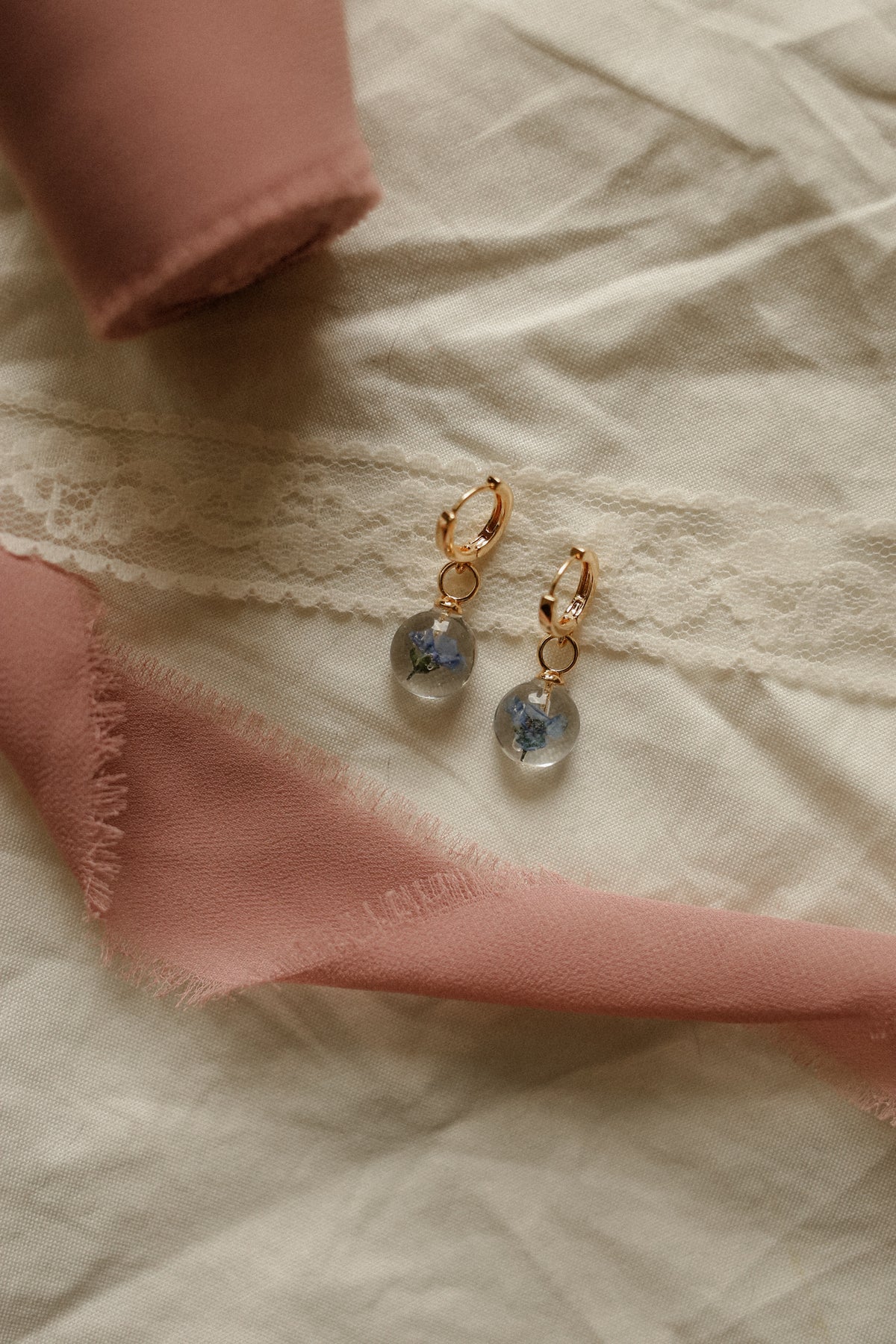 The Georgiana Heirloom Forget-me-not earrings