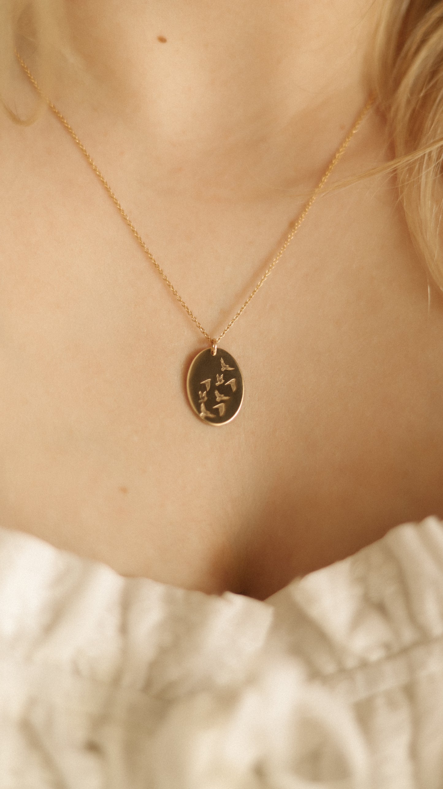Consider the Birds Custom Heirloom Stamped Necklace