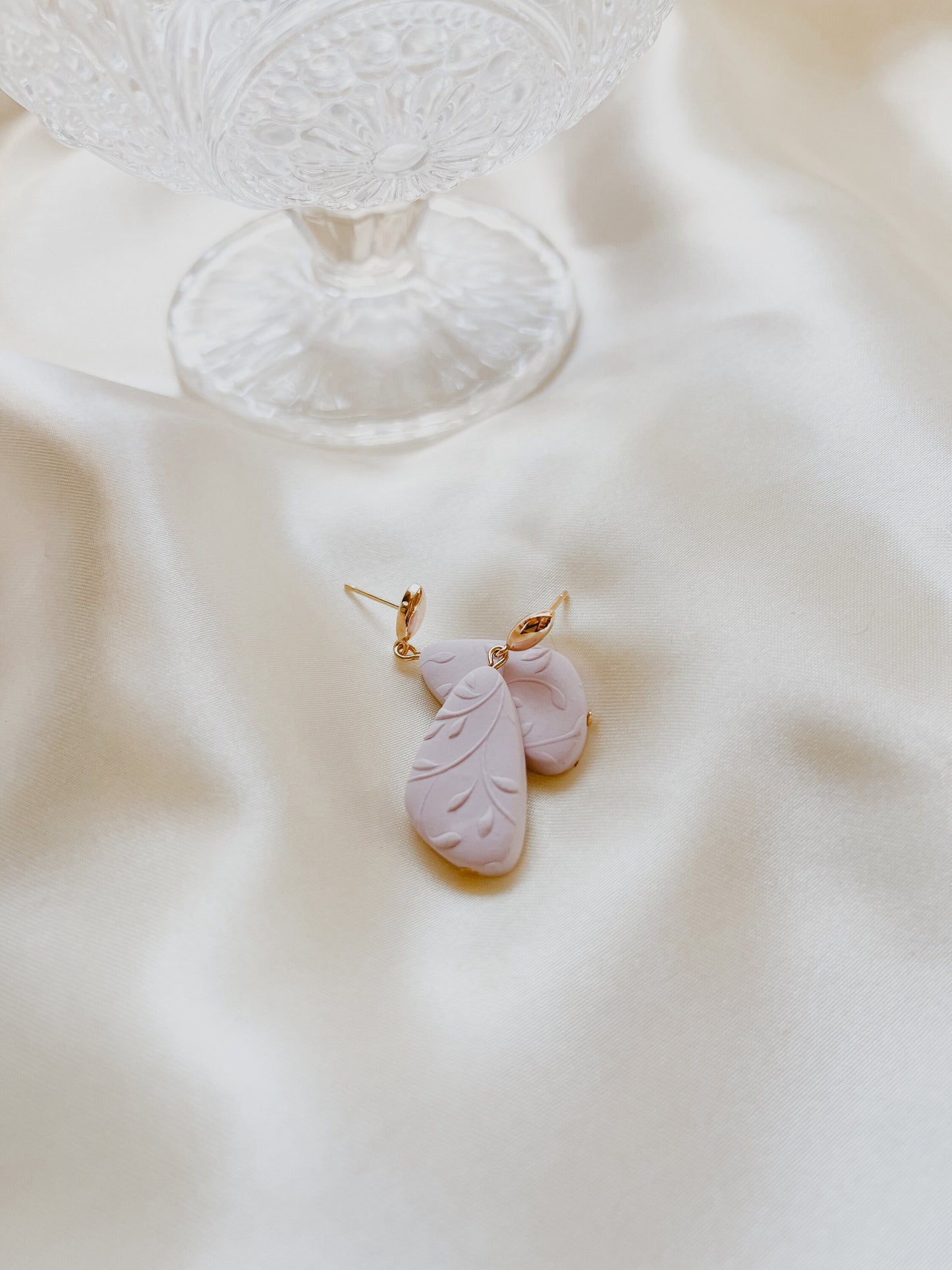 Lilac Noelle Dangles | Polymer Clay Earrings | Timeless Jewelry | Gift for Mom | Gift for Her