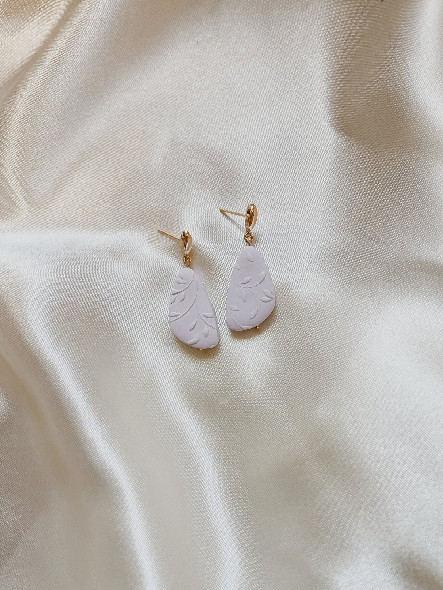 Lilac Noelle Dangles | Polymer Clay Earrings | Timeless Jewelry | Gift for Mom | Gift for Her